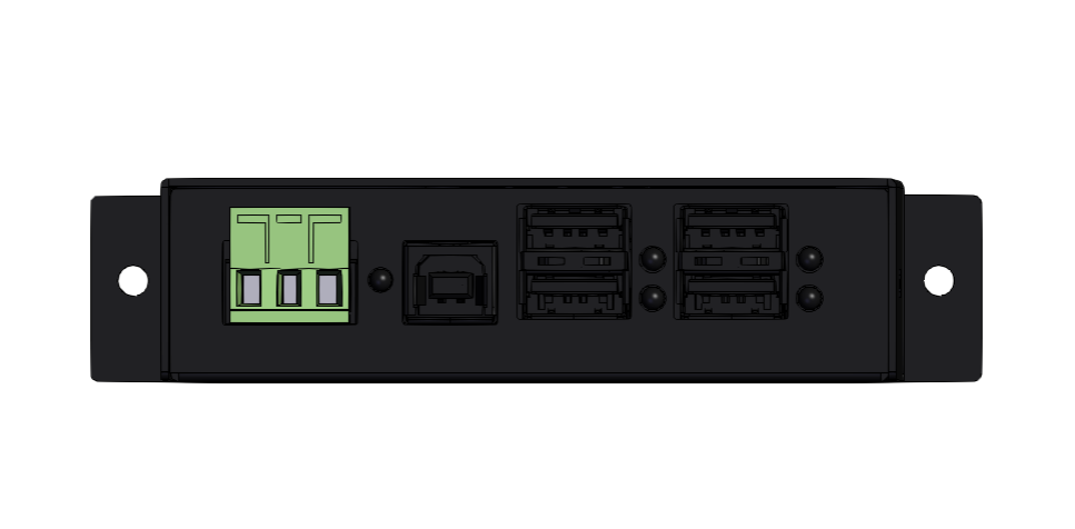 一款壁掛導(dǎo)軌式安裝的工業(yè)usb3.0 4口集線(xiàn)器